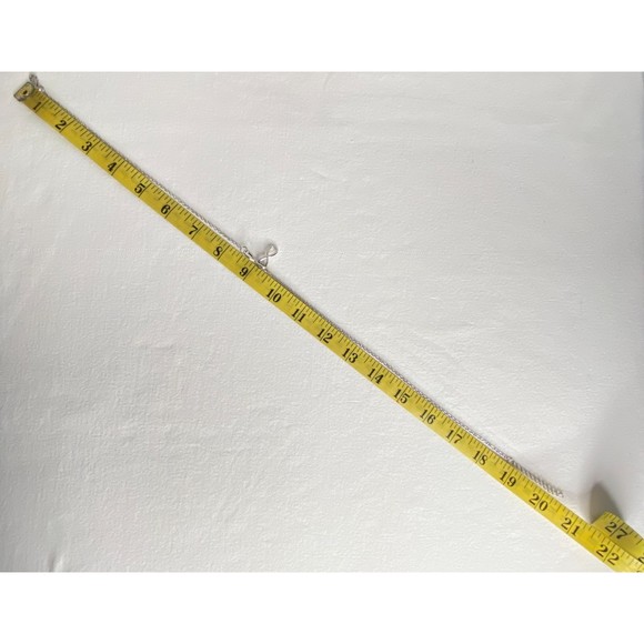 Lariat Chain Necklace Double Infinity Silver Tone Pendant - Picture 7 of 9